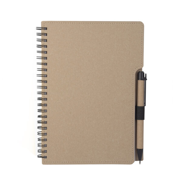 Caderno Ecológico Personalizado Papelão Reciclado com Caneta A5 37x13,8cm Foto