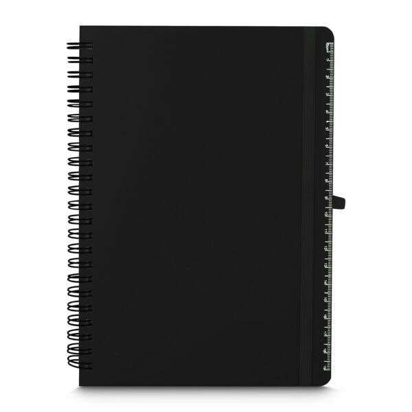 Caderno Personalizado PP Porta Caneta A5 21x15,4cm Preto