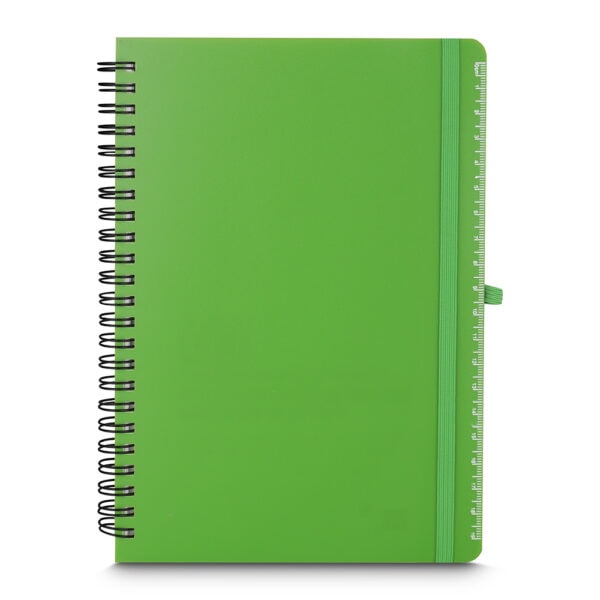 Caderno Personalizado PP Porta Caneta A5 21x15,4cm Verde