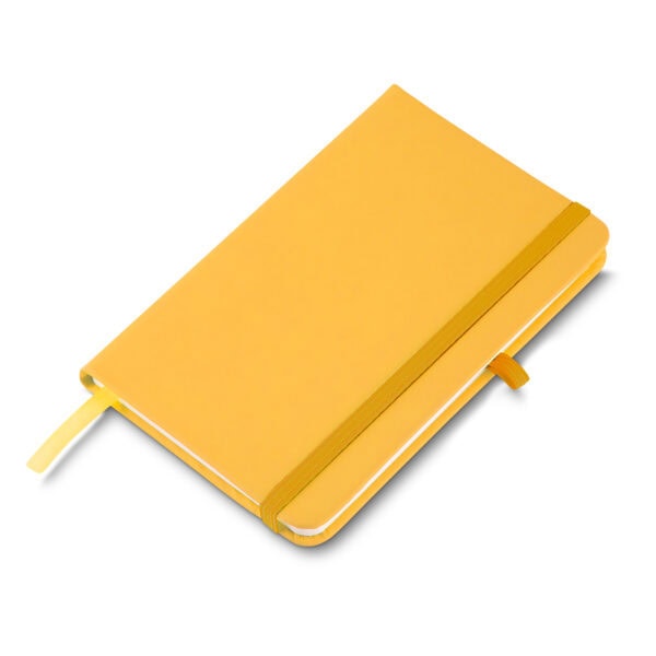 Caderno Personalizado PU Capa Dura Porta Caneta A5 21x14,5cm Amarelo