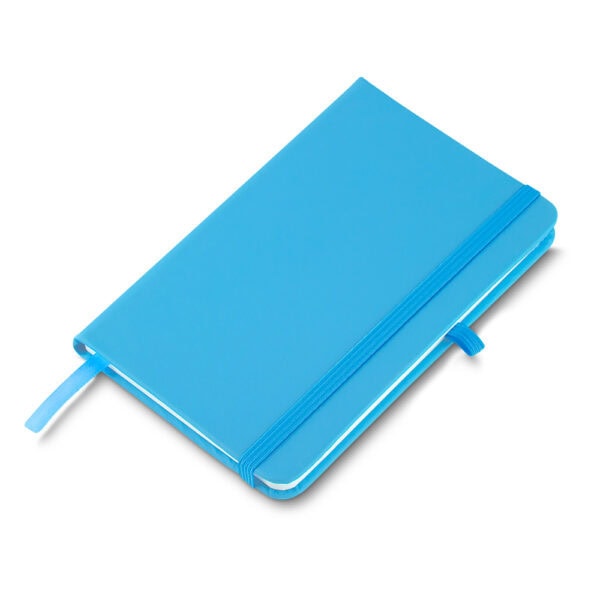 Caderno Personalizado PU Capa Dura Porta Caneta A5 21x14,5cm Azul