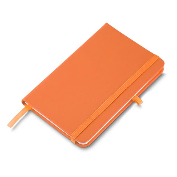 Caderno Personalizado PU Capa Dura Porta Caneta A5 21x14,5cm Laranja