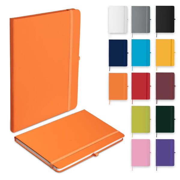 Caderno Personalizado PU Capa Dura Porta Caneta A5 21x14,5cm Verde