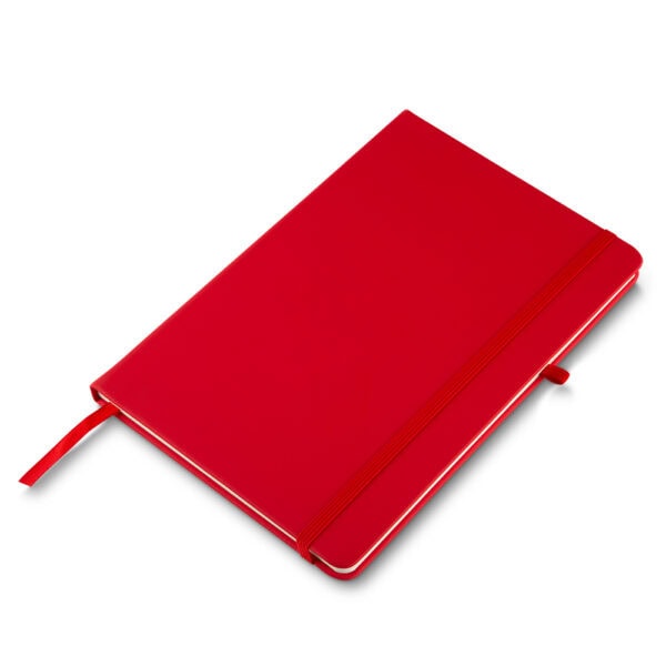 Caderno Personalizado PU Capa Dura Porta Caneta A5 21x14,5cm Vermelho