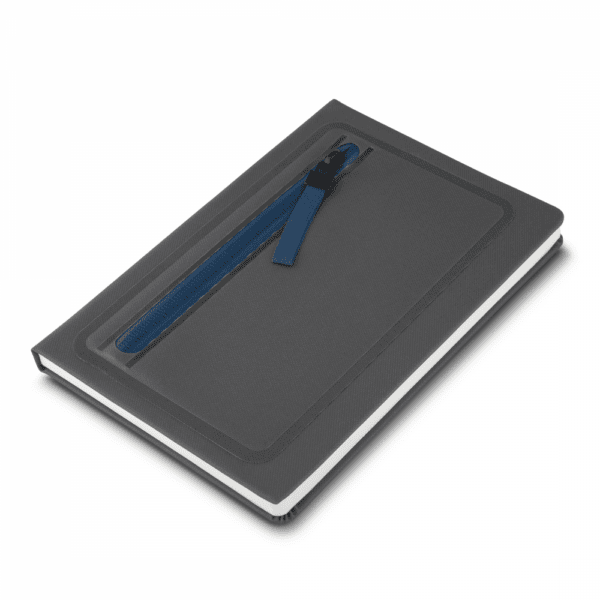 Caderno Personalizado PU Capa Dura A5 21,5x15,5cm Azul