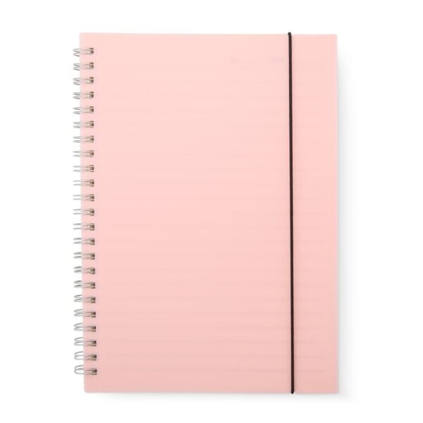 Caderno Personalizado Plástico A5 21x15,3cm Rosa