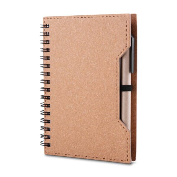 Caderno Ecológico Personalizado Papelão Reciclado com Caneta A6 14,5x11cm Foto