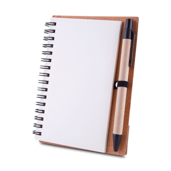 Caderno Ecológico Personalizado Papelão Reciclado com Caneta A6 14,5x11cm Foto