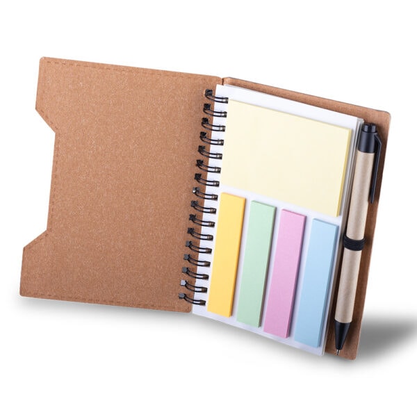 Caderno Ecológico Personalizado Papelão Reciclado com Caneta A6 14,5x11cm Foto