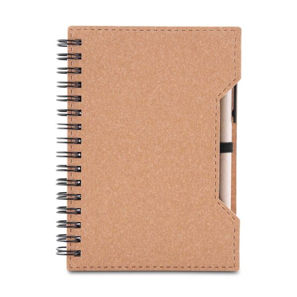 Caderno Ecológico Personalizado Papelão Reciclado com Caneta A6 14,5x11cm Kraft