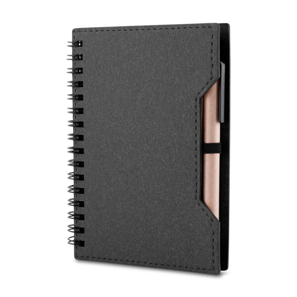 Caderno Ecológico Personalizado Papelão Reciclado com Caneta A6 14,5x11cm Preto