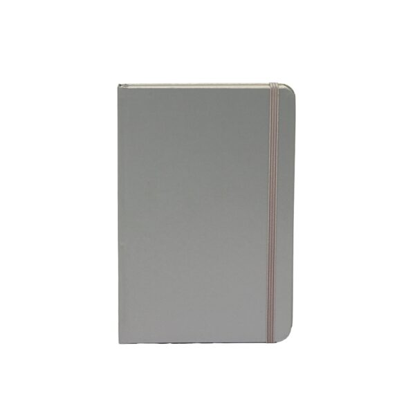 Caderno Personalizado Couchê Capa Dura 21x14cm Prata