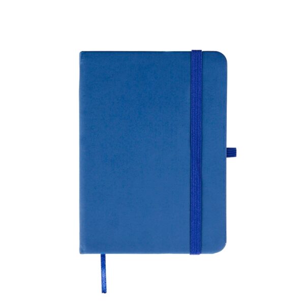 Caderno Personalizado Emborrachado Porta Caneta 17,6x12,8cm Azul