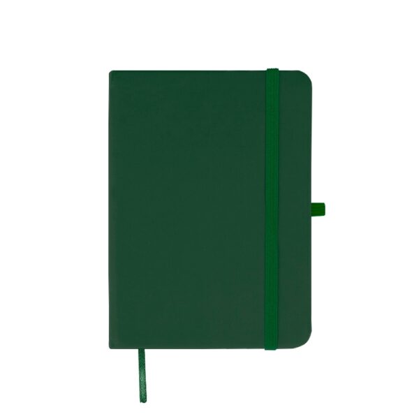 Caderno Personalizado Emborrachado Porta Caneta 17,6x12,8cm Verde