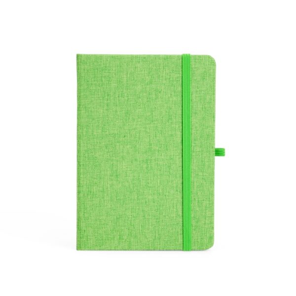 Caderno Personalizado Linho Porta Caneta 17,5x12,4cm Verde