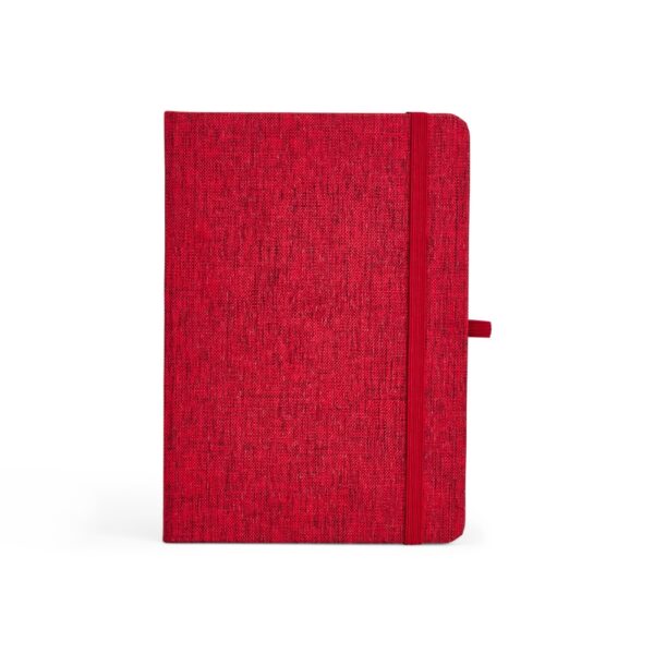 Caderno Personalizado Linho Porta Caneta 17,5x12,4cm Vermelho