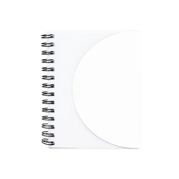Caderno Personalizado Plástico Wire-o 18x15,1cm Branco