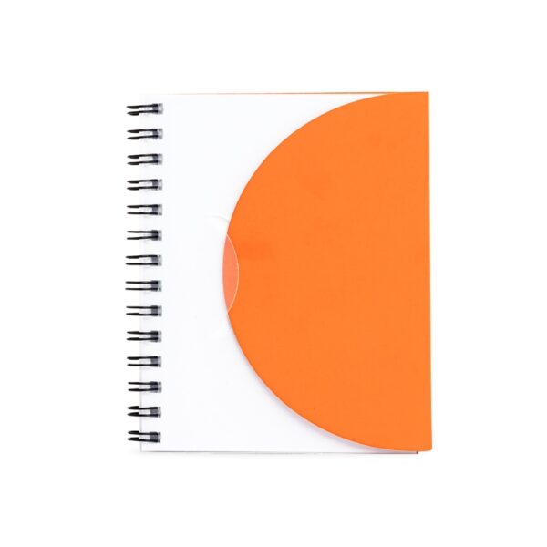 Caderno Personalizado Plástico Wire-o 18x15,1cm Laranja