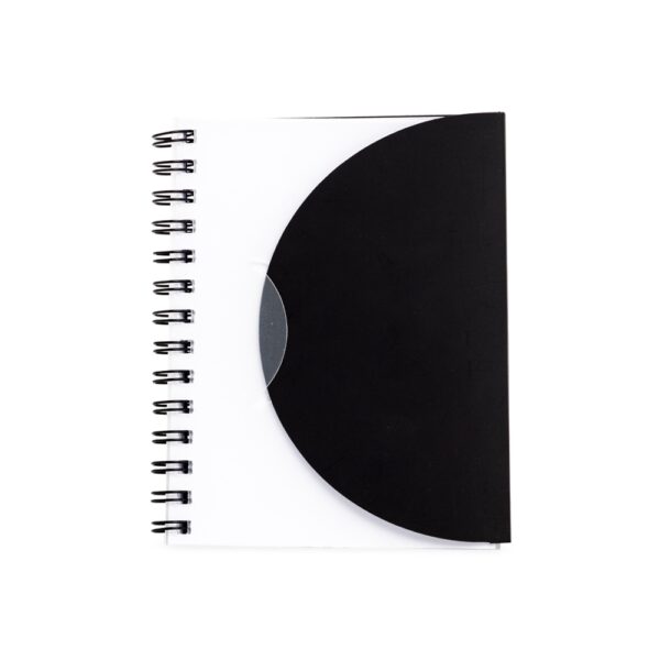Caderno Personalizado Plástico Wire-o 18x15,1cm Preto