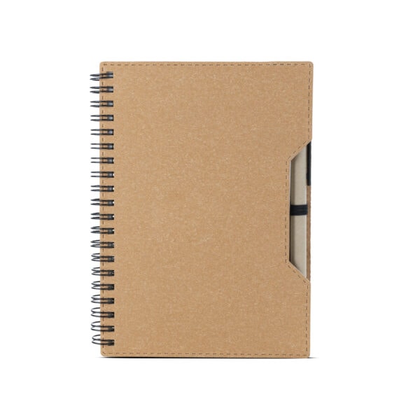 Caderno Ecológico Personalizado Papelão Reciclado com Caneta 18,9x14,3cm Kraft