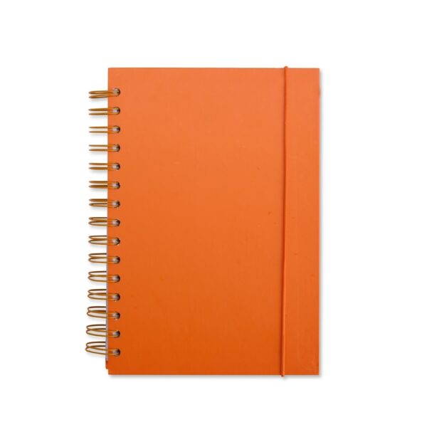 Caderno Personalizado Couchê Wire-o 21,1x16cm Laranja