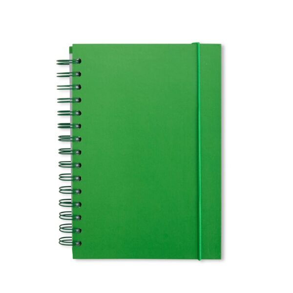 Caderno Personalizado Couchê Wire-o 21,1x16cm Verde