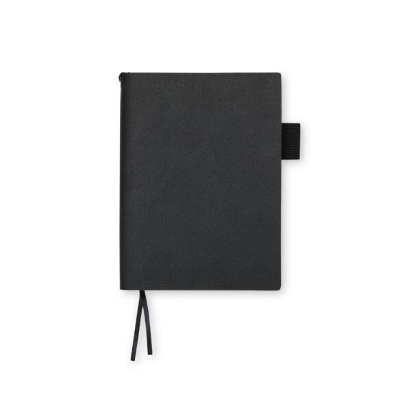 Caderno Personalizado Couro Sintético Capa Flexível Porta Caneta 14,7x10,9cm Pre