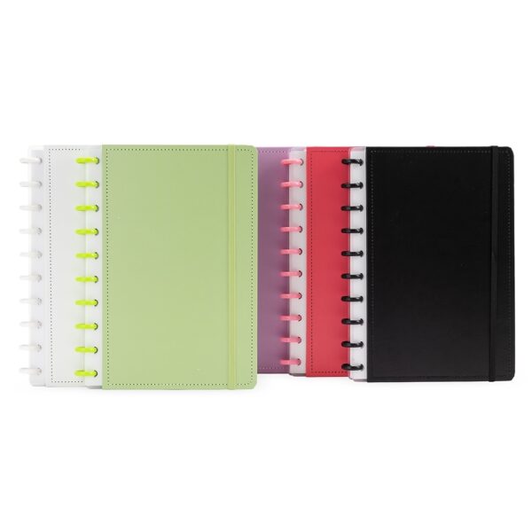 Caderno Personalizado Disco Plástico Capa Dura 26x26cm Detalhe