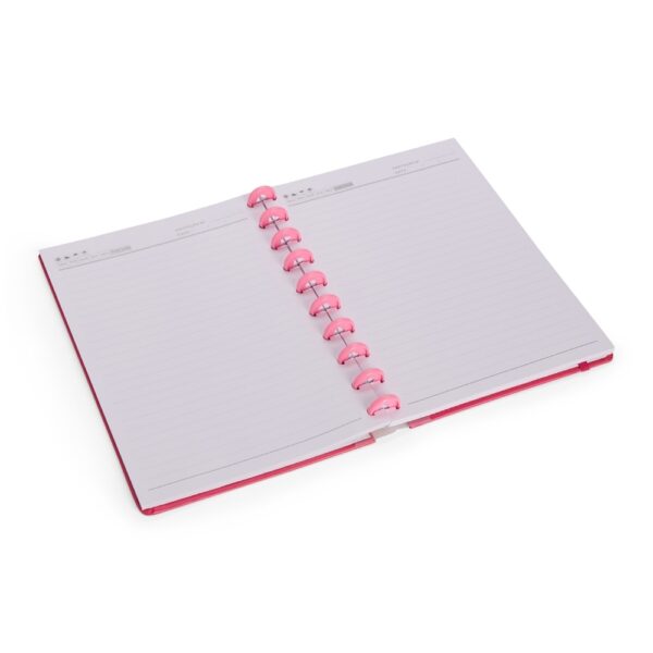 Caderno Personalizado Disco Plástico Capa Dura 26x26cm Detalhe