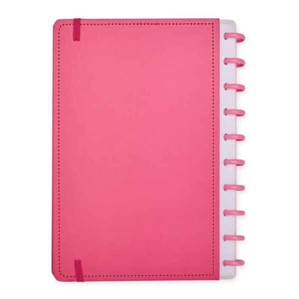 Caderno Personalizado Disco Plástico Capa Dura 26x26cm Detalhe