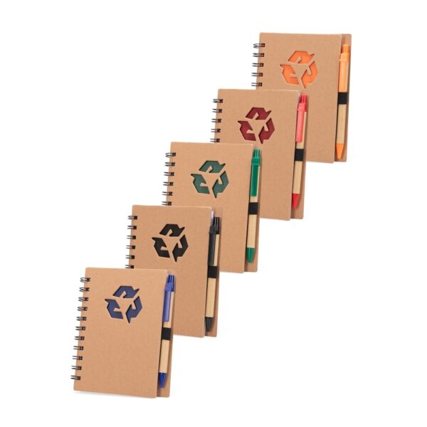 Caderno Ecológico Personalizado Kraft com Caneta 16x12,7cm Detalhe