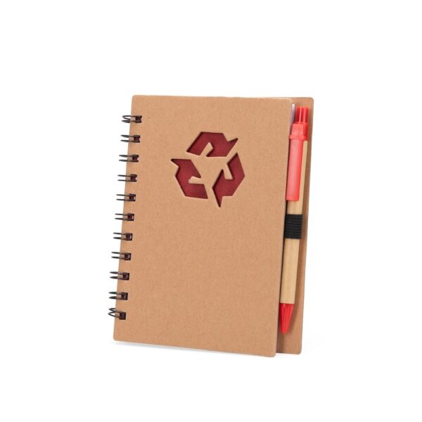 Caderno Ecológico Personalizado Kraft com Caneta 16x12,7cm Detalhe