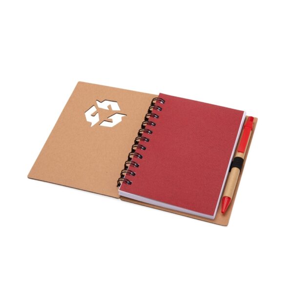 Caderno Ecológico Personalizado Kraft com Caneta 16x12,7cm Detalhe