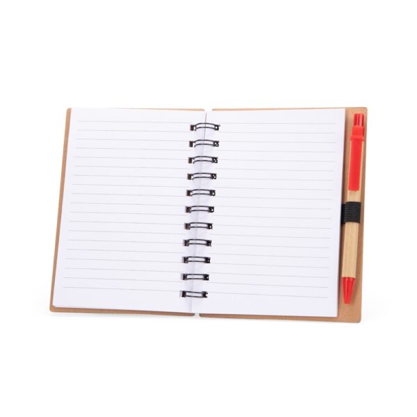 Caderno Ecológico Personalizado Kraft com Caneta 16x12,7cm Detalhe