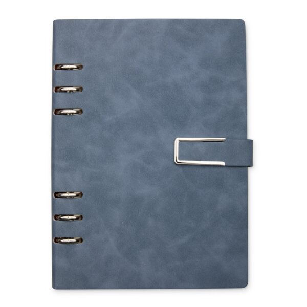 Caderno Personalizado Fichário Capa Dura 22,9x16,5cm Azul