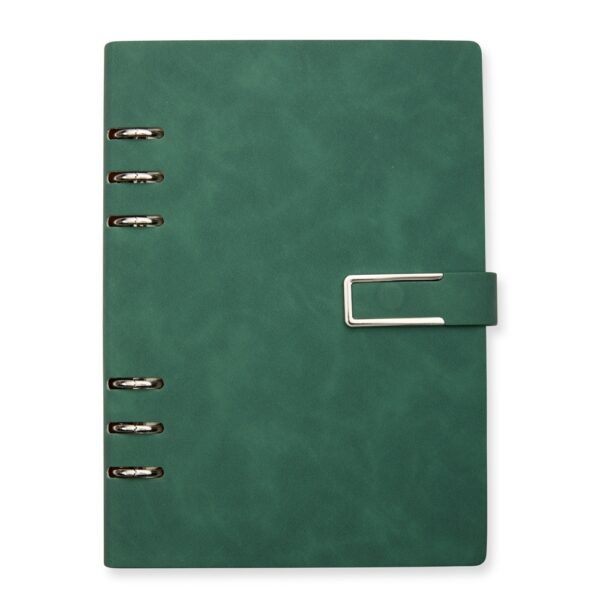 Caderno Personalizado Fichário Capa Dura 22,9x16,5cm Verde
