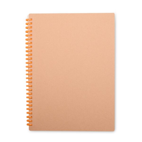 Caderno Ecológico Personalizado Kraft 25,5x19cm Laranja