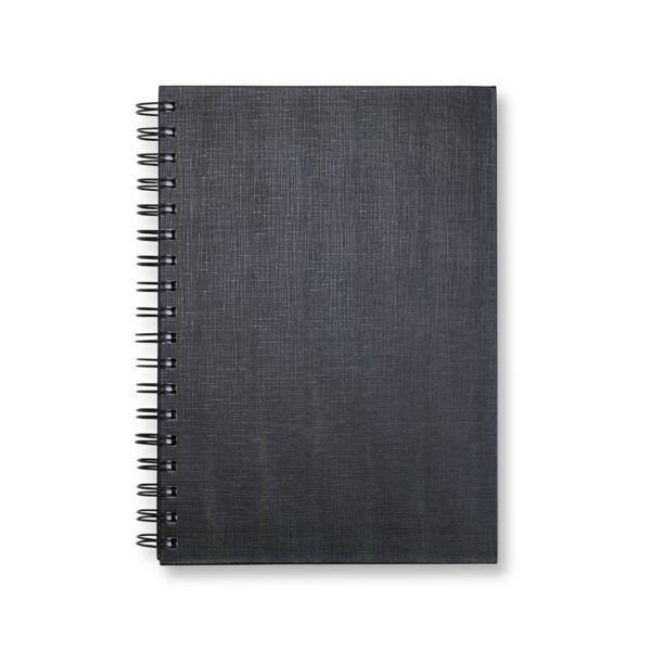 Caderno Personalizado Linho Wire-o 24x17,8cm Preto