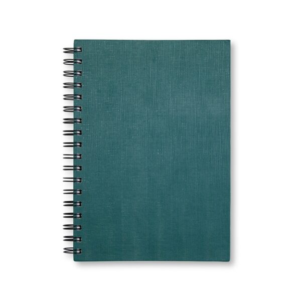 Caderno Personalizado Linho Wire-o 24x17,8cm Verde