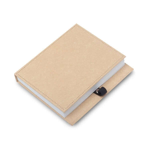 Bloco de Notas Personalizado Capa Dura Mini com Caneta 13,5×11,5cm Bege