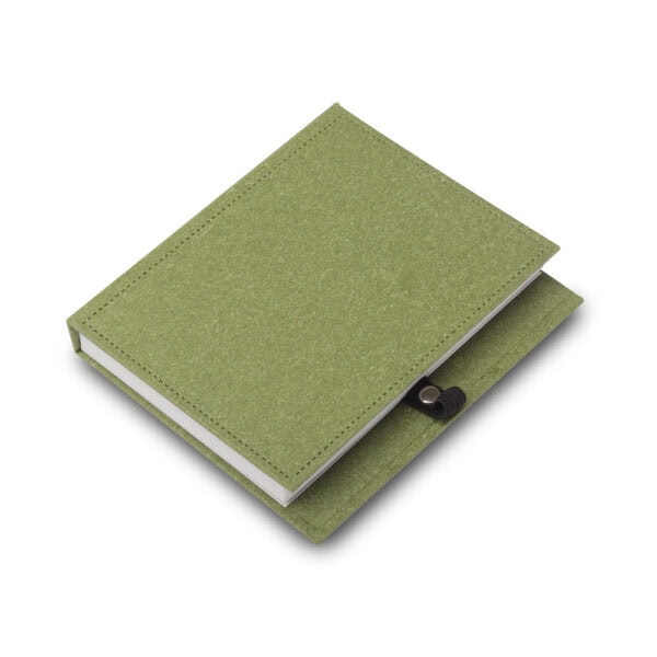 Bloco de Notas Personalizado Capa Dura Mini com Caneta 13,5×11,5cm Verde