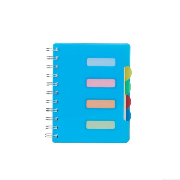 Caderno Personalizado Plástico Wire-o 14,5x12,3cm Azul