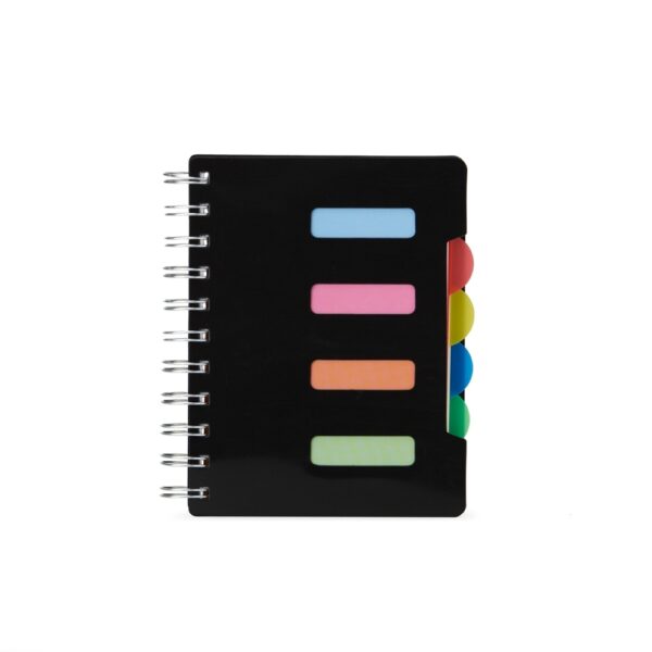 Caderno Personalizado Plástico Wire-o 14,5x12,3cm Preto