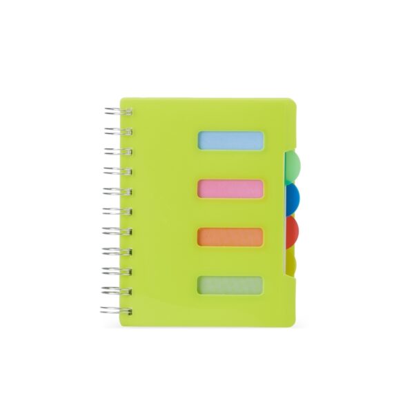 Caderno Personalizado Plástico Wire-o 14,5x12,3cm Verde