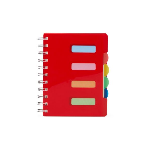 Caderno Personalizado Plástico Wire-o 14,5x12,3cm Vermelho