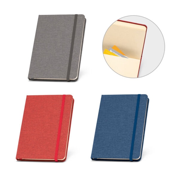 Caderno Ecológico Personalizado Poliéster Reciclado com Bolso 21x14cm Kit