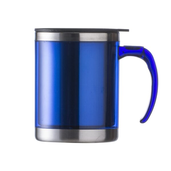 Caneca acrílica azul personalizada 400ml com tampa