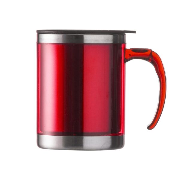 Caneca acrílica vermelha 400ml brinde com logo
