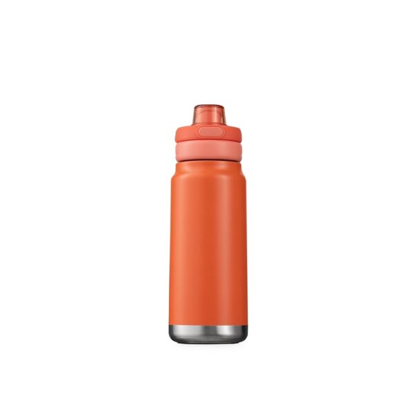 Garrafa inox laranja corporativa gravação a laser