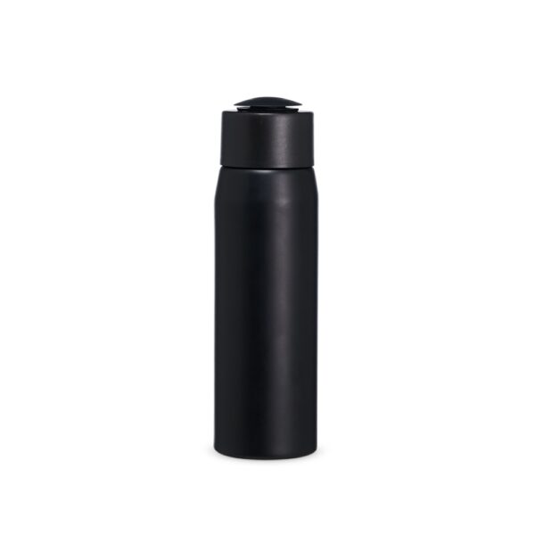 Garrafa alumínio personalizada silk screen 600ml preta